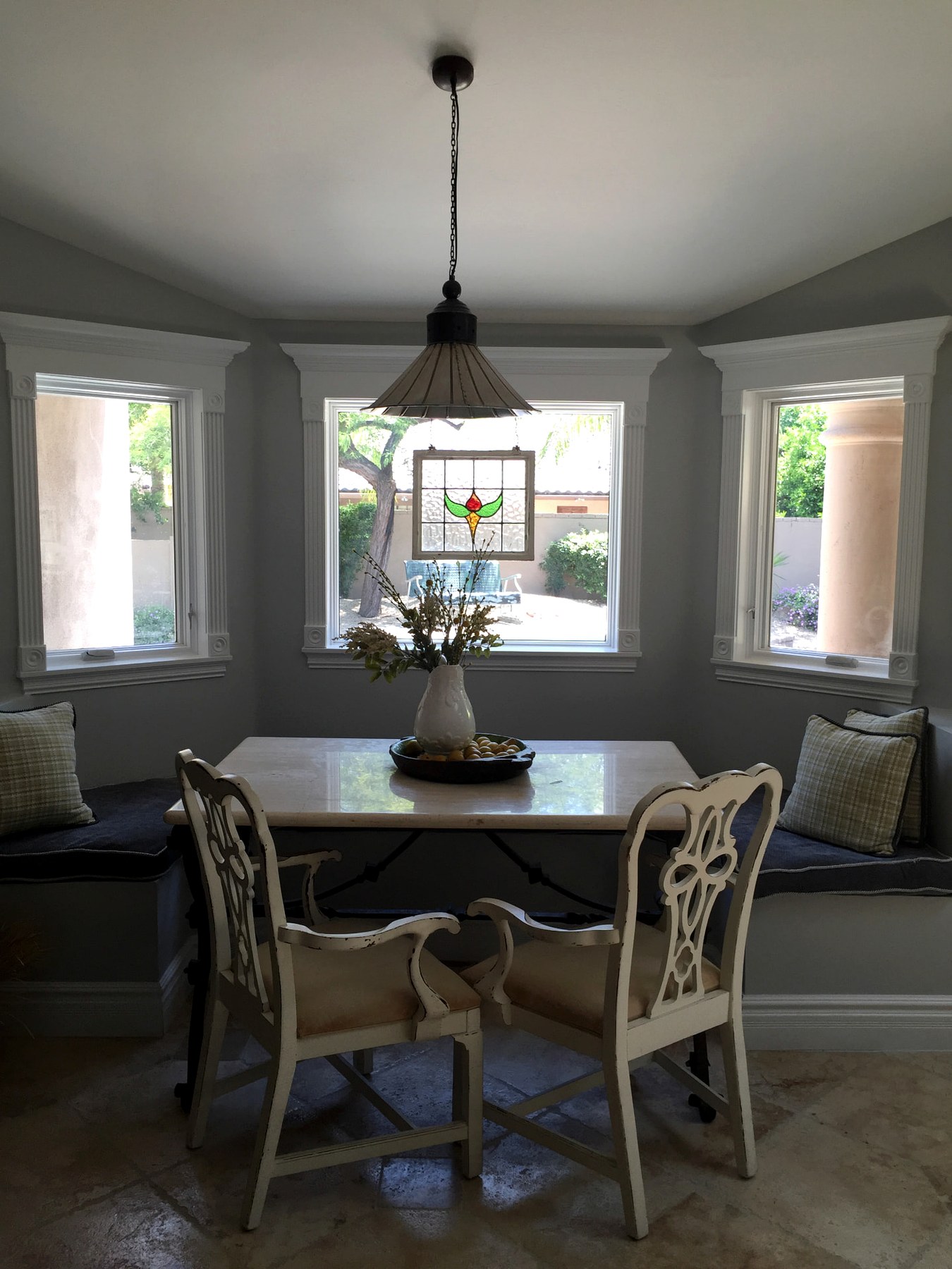 North Scottsdale breakfast nook with built-in window seating